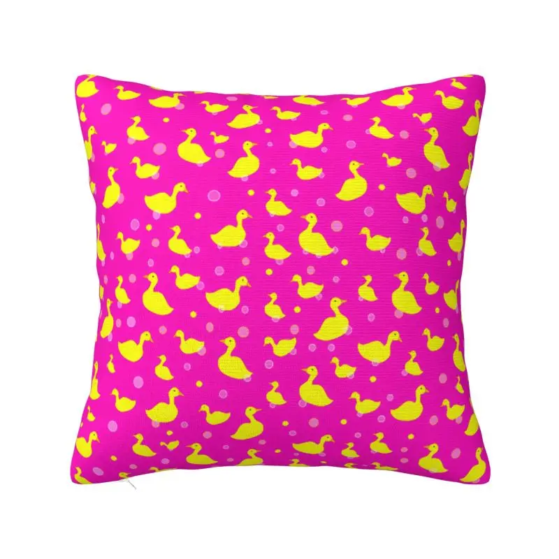 Juste de coussin nordique en caoutchouc, taie d'oreiller personnalisée, rose canard