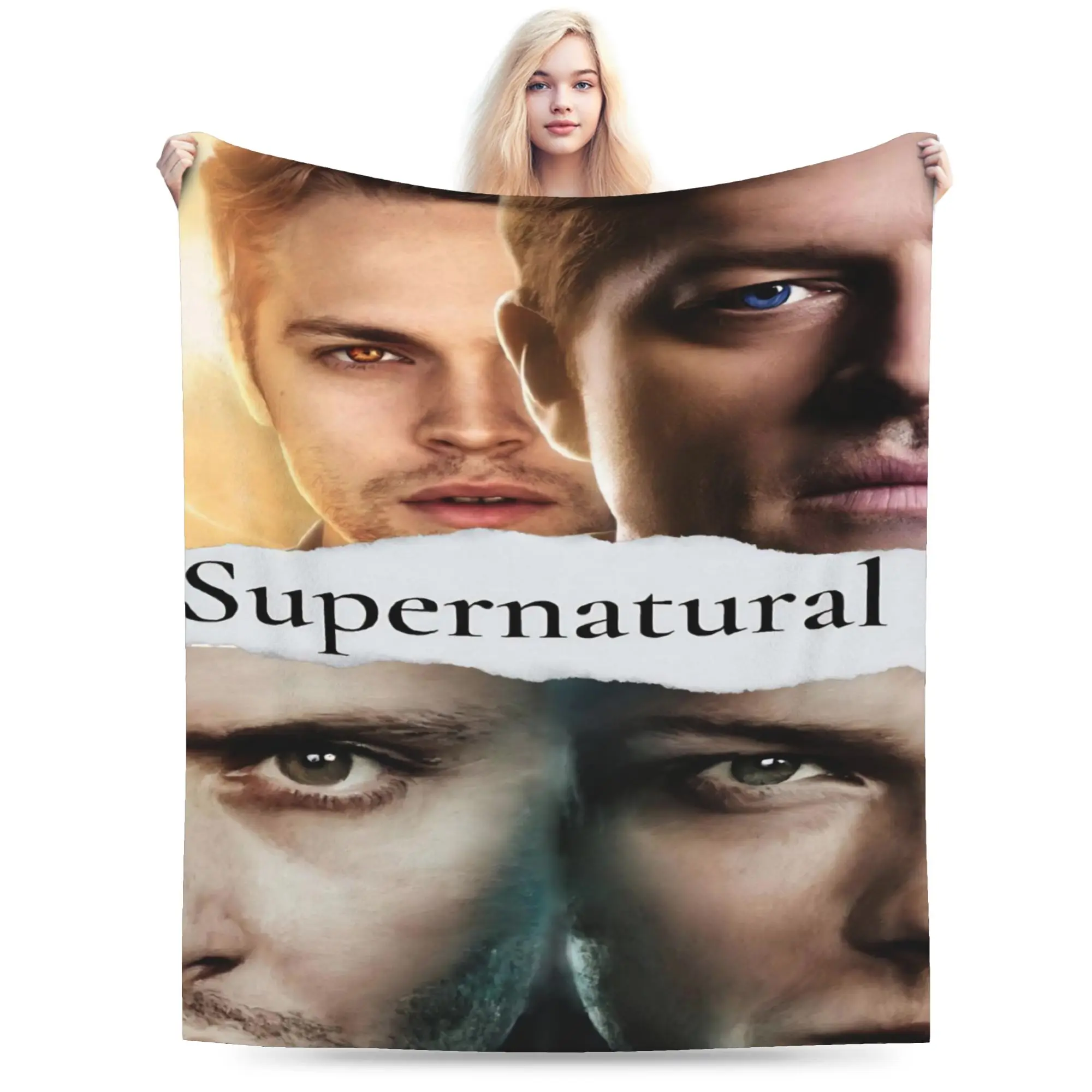 New Arrival TV S-Supernatural Blanket Lightweight Thin Fleece  Cozy Throw Blanket Machine Washable
