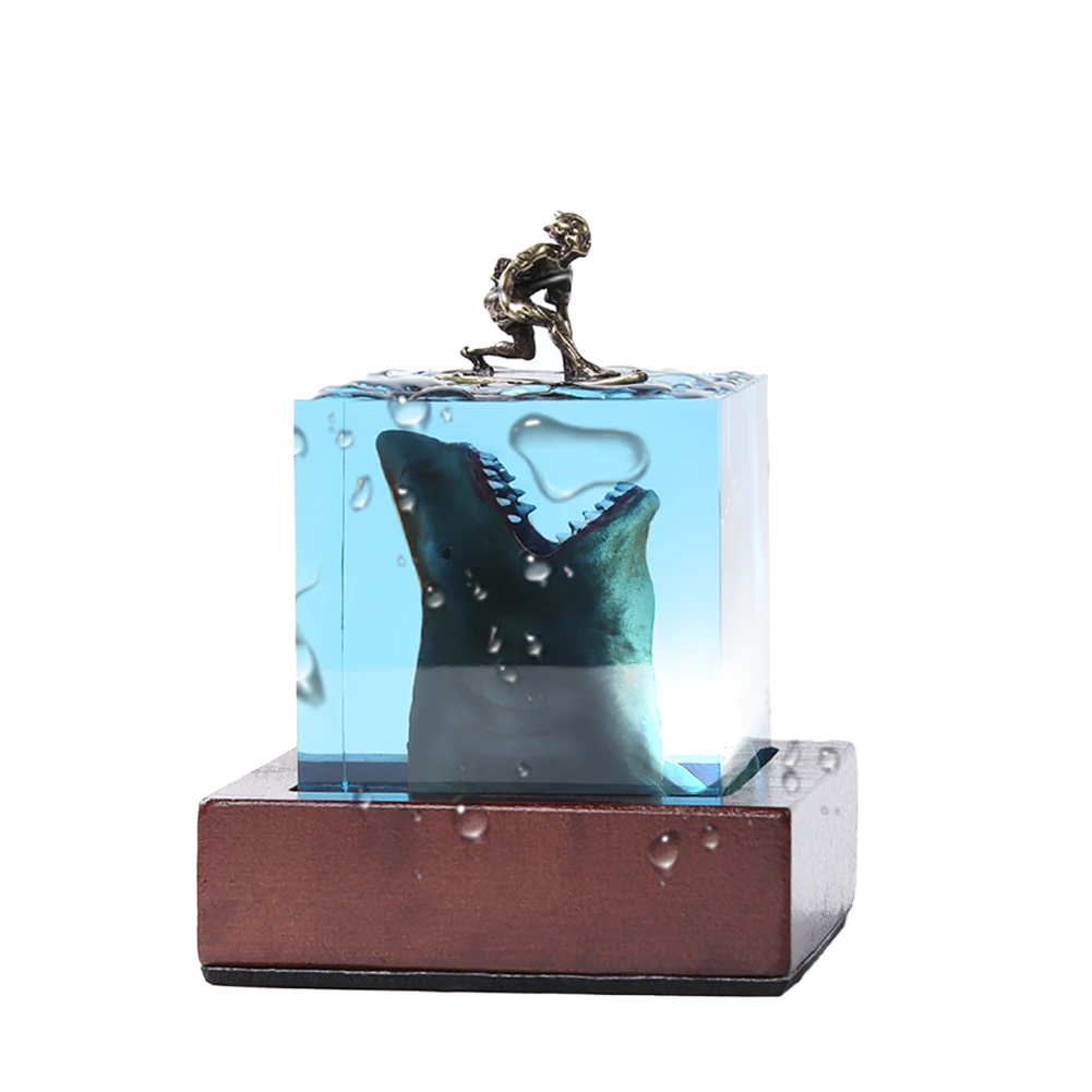 램프 거치대 USB 3D 서퍼 램프, 침실 사무실 장식용 아트 장식 램프, 유기체 송진 크리에이티브 오션 램프, 5 cm, 8cm