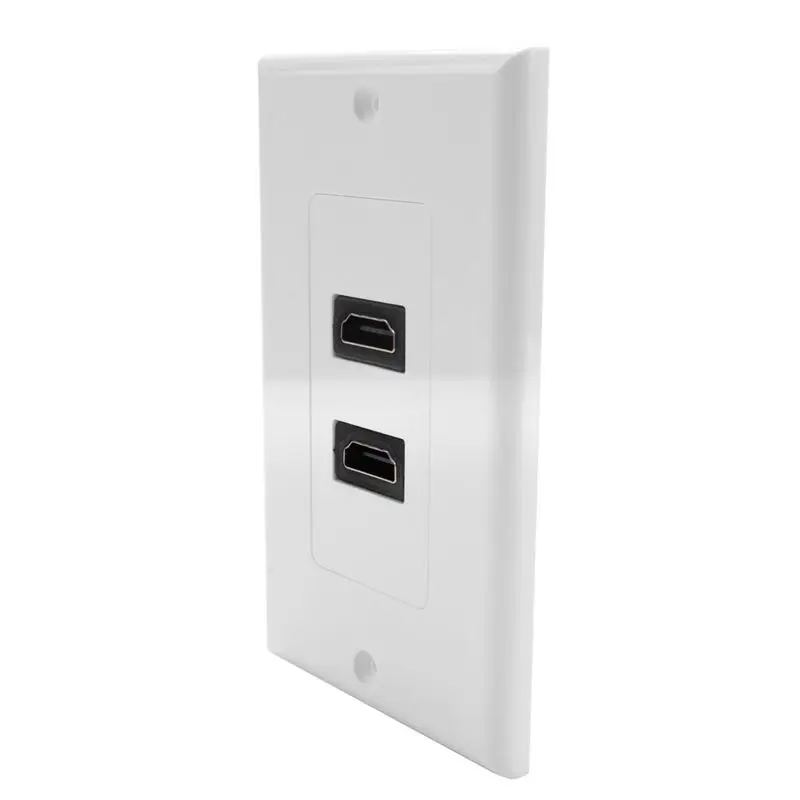 Superior-3X 2-Ports Wall Face Plate Panel Outlet 1080P Cover Coupler Socket HOT
