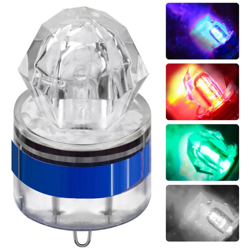 LED Waterproof Fishing Colorful ABS Bait Light LED Deep Drop Underwater Lure Light Fishing Bait Light Lure Squid Strobe