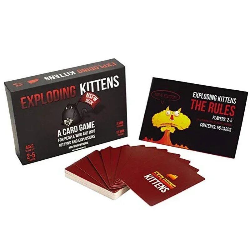 Exploding Kittens Card Game Original Edition NSFW Party Streaking Kittens Imploding Kittens Expansion Barking Kittens Bears vs B