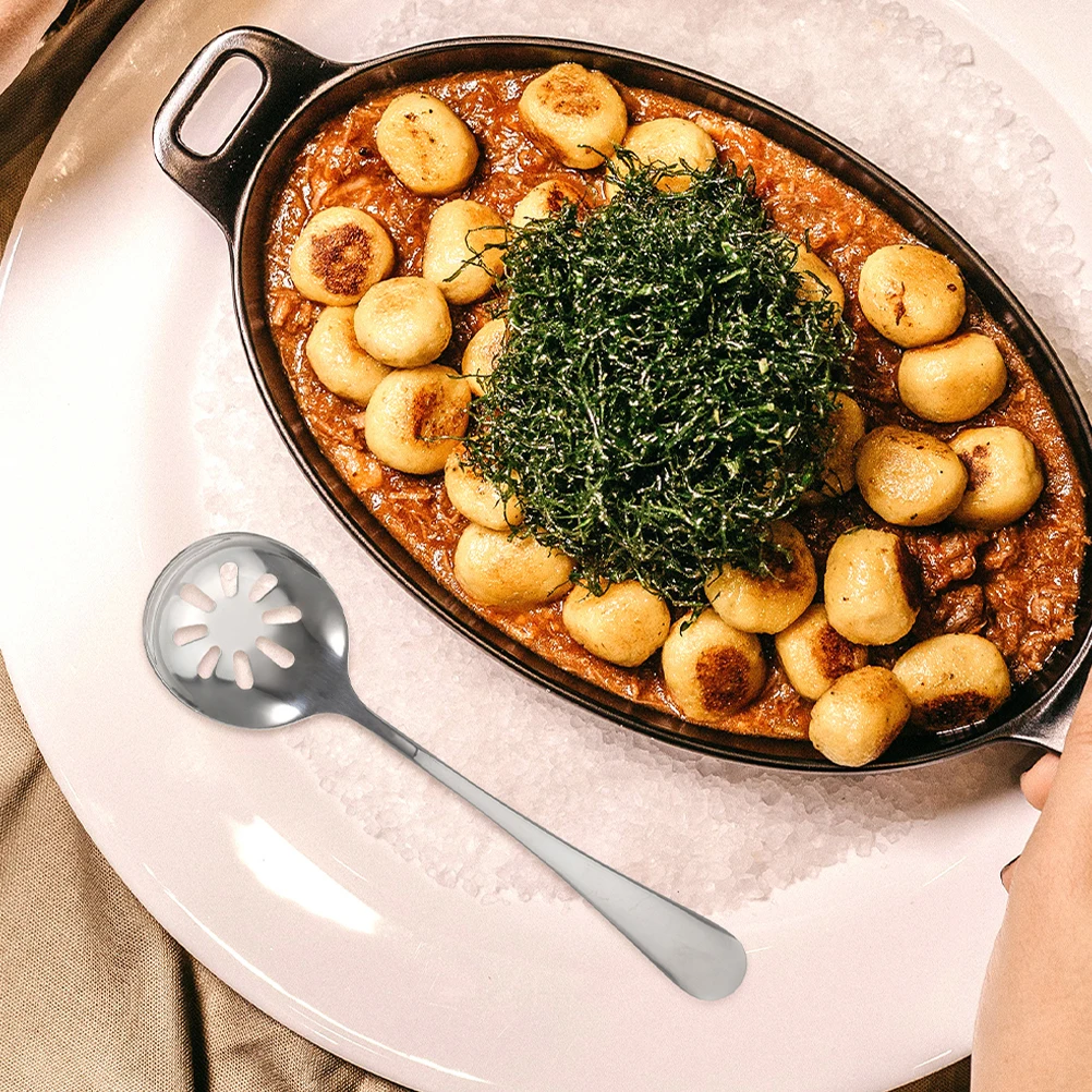 

3Pcs Stainless Steel Slotted Serving Spoons Durable Kitchen Utensils for Parties Buffet Pasta Salad Serving Spoon Set