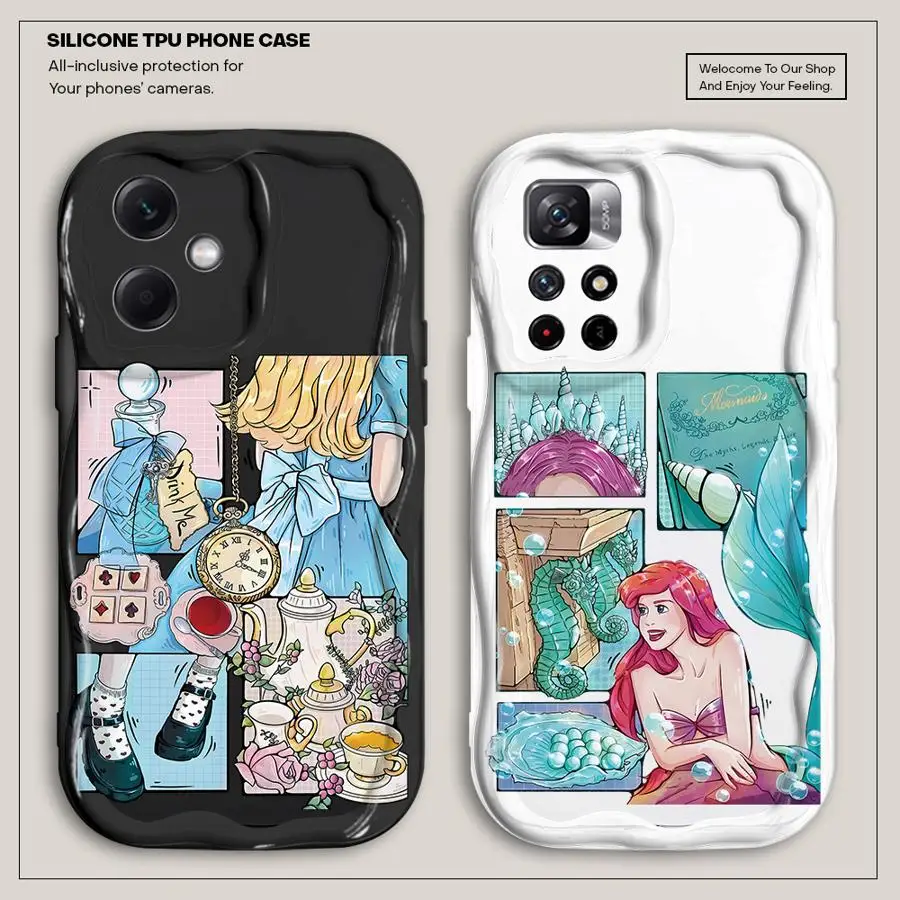 Disney Princess Gril Soft Phone Cover Case for Xiaomi Redmi Note 13 11S 12S 12 14 Pro Plus 10 Lite 11 10S