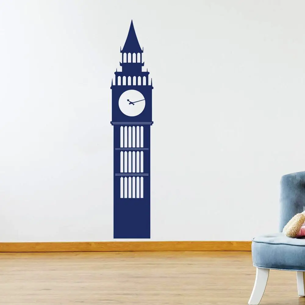 London Big Ben Travel Landmarks Wall Sticker Living Room Kids Room United Kingdom England Big Ben Clock Wall Decal Vinyl Deocr