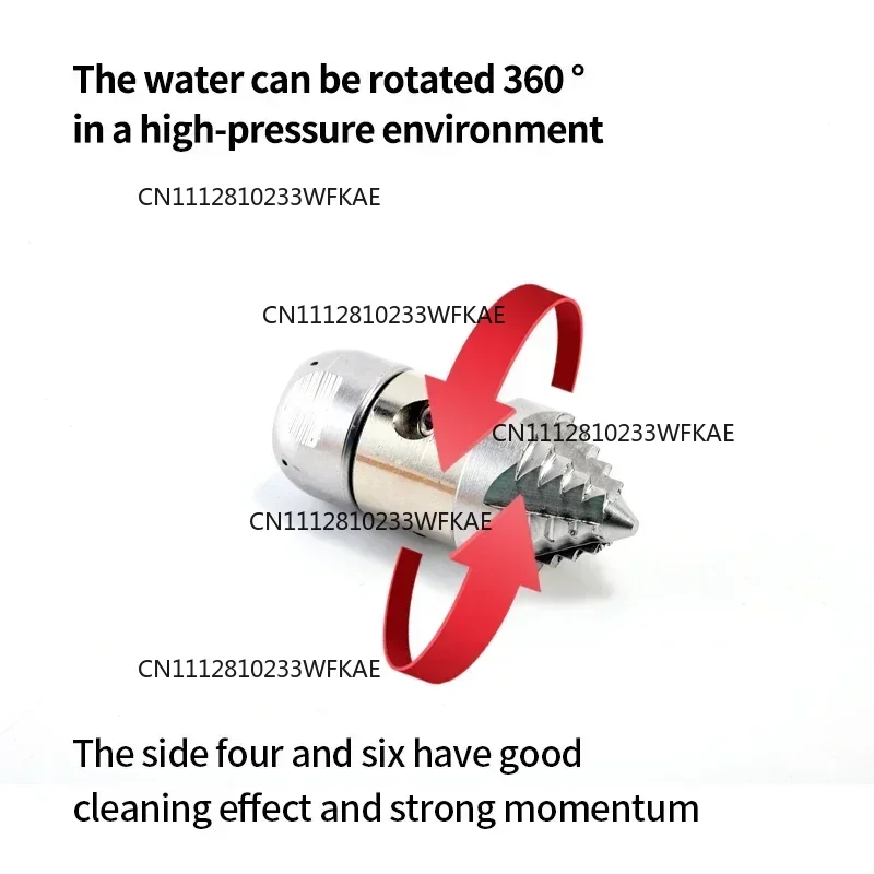 Heavy-Duty Stainless Steel High Pressure Rotary Nozzle 3/8