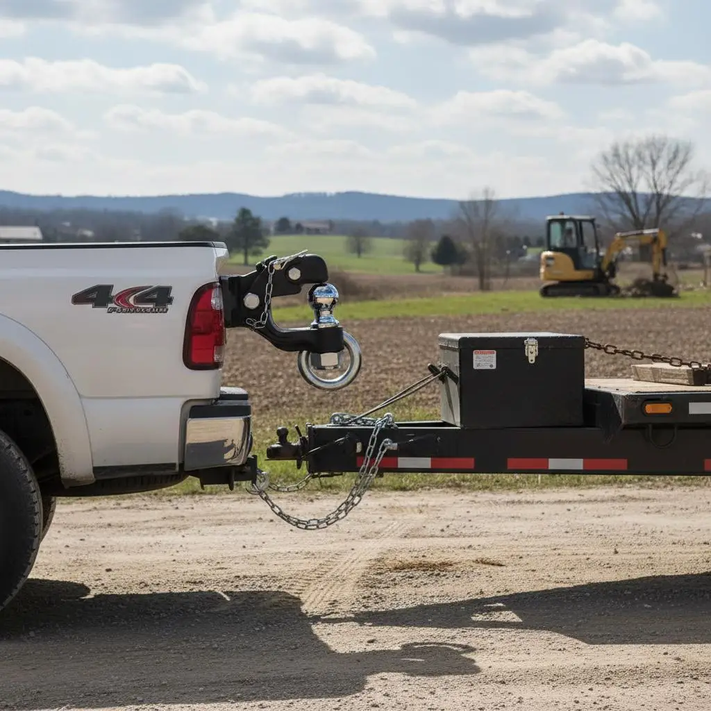 Heavy Duty Towing Hitch Receiver Combination 2-inch Ball For Agricultural Transport Construction Hauling Industrial Recovery,