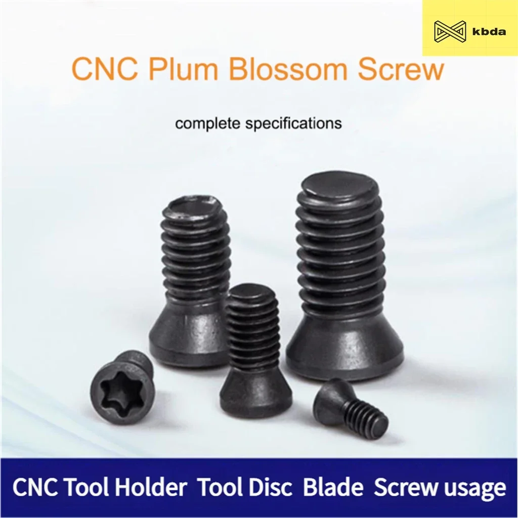 KBDA High-strength Handle Tool Bar Blade Screw M1.5 M1.6 M2 M2.5 M3 M3.5 M4 M5 M6 Numerical Control Tool Accessories Plum Screw