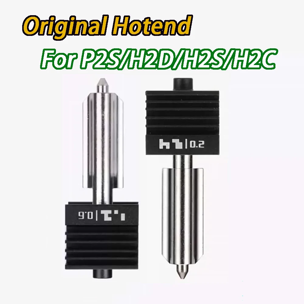 

Original P2S High flow Hot end For Bambu Lab P2S Hotend H2S H2D Hotend Hardened steel 0.2/0.4/0.6/0.8mm Stain steel Hotend