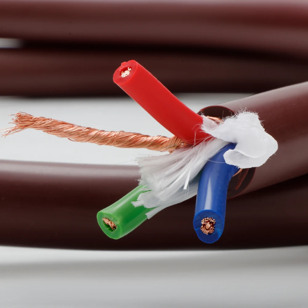 D520 Preffair High End HIFI  Audio 5N OCC Copper Conductor Power core 12AWG AC Power Cable For Audio Performace Supply Cord