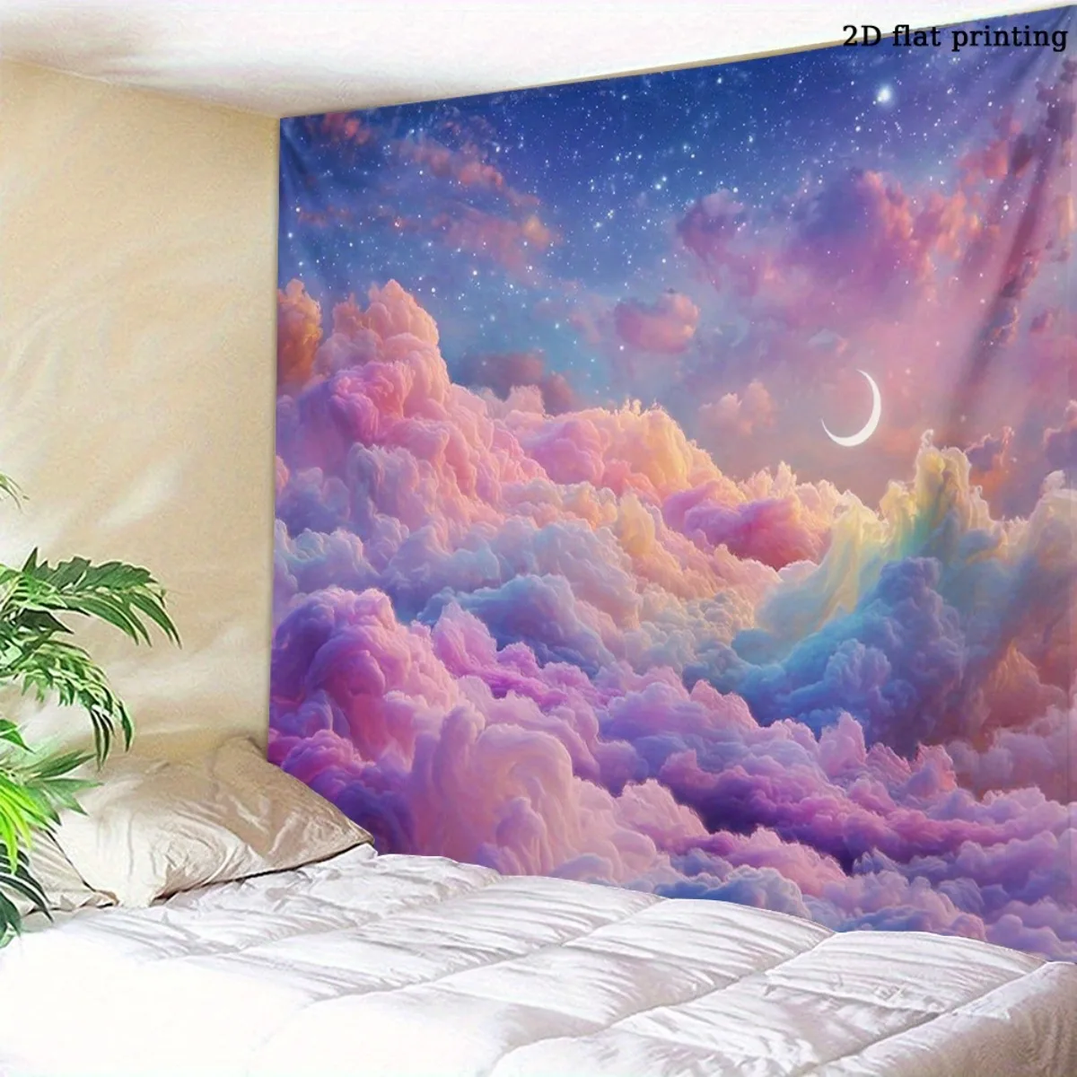 Cosmic Galaxy Cloud Mural Wallpaper Room Decoration Tapestry Polyester Abstract Space Sky Landscape Artwork  Living Room Bedroom