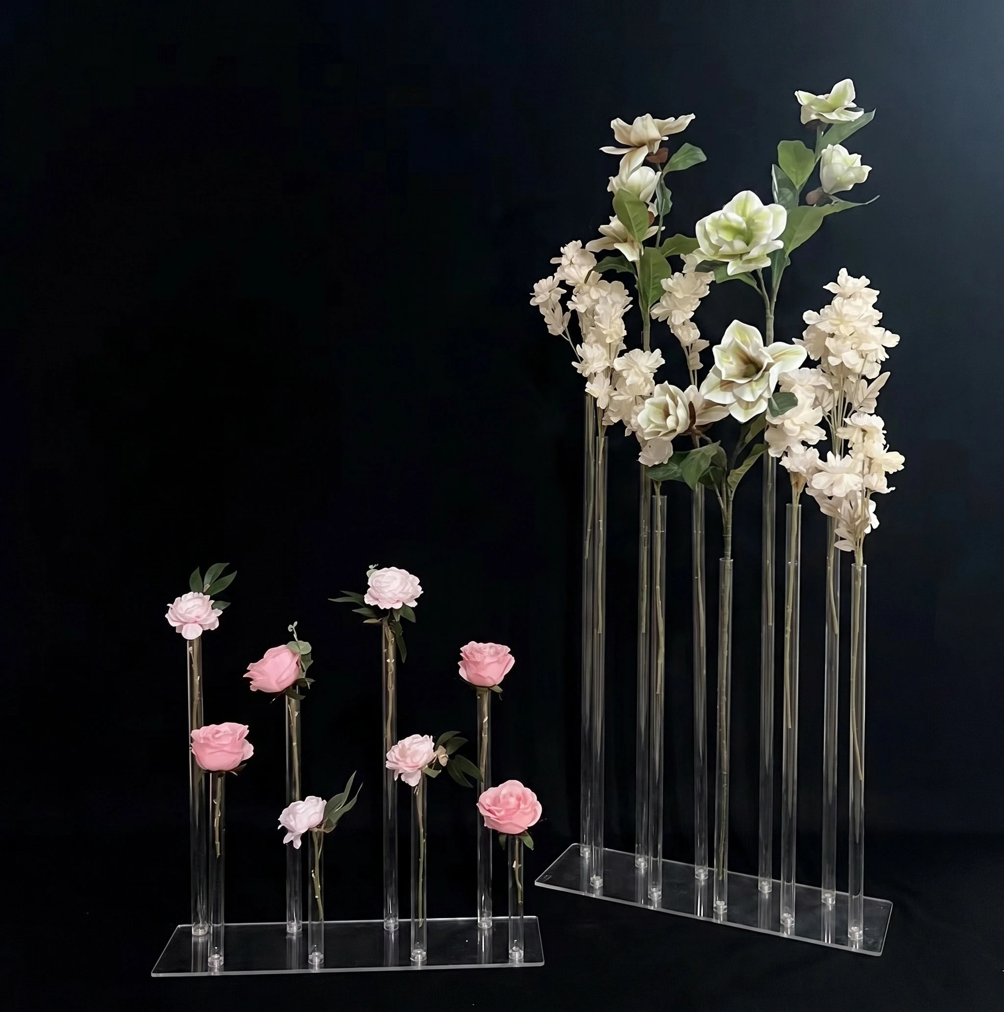 

10 PCS Acrylic Flower Stand Floral Holder for Wedding Table Centerpieces Stage Props Decorative Road Lead Holder