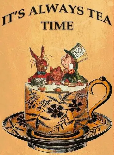 It's always Tea Time, retro vintage style metal sign man cave shed bar/pub tin sign