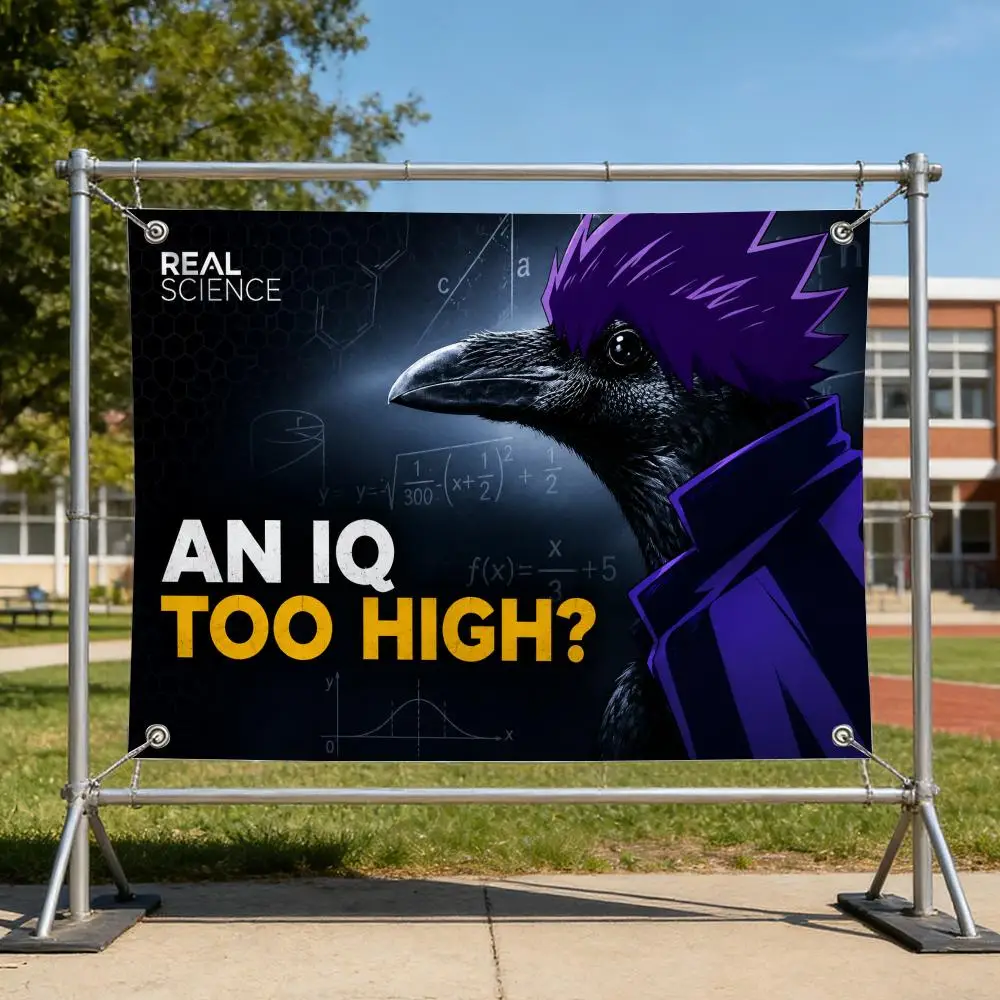 Funny Meme A-An IQ Too High Crow Flags Specialized for indoor and outdoor home decorations, outdoor camping, and bar parties