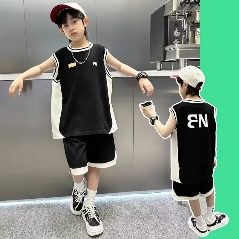 Summer Suit for Boy Clothes Set Korean Children's Clothes 2024 5 6 7 8 9 10 11 12 13 14 15 Year Toddler Boy Outfits Kids Clothes