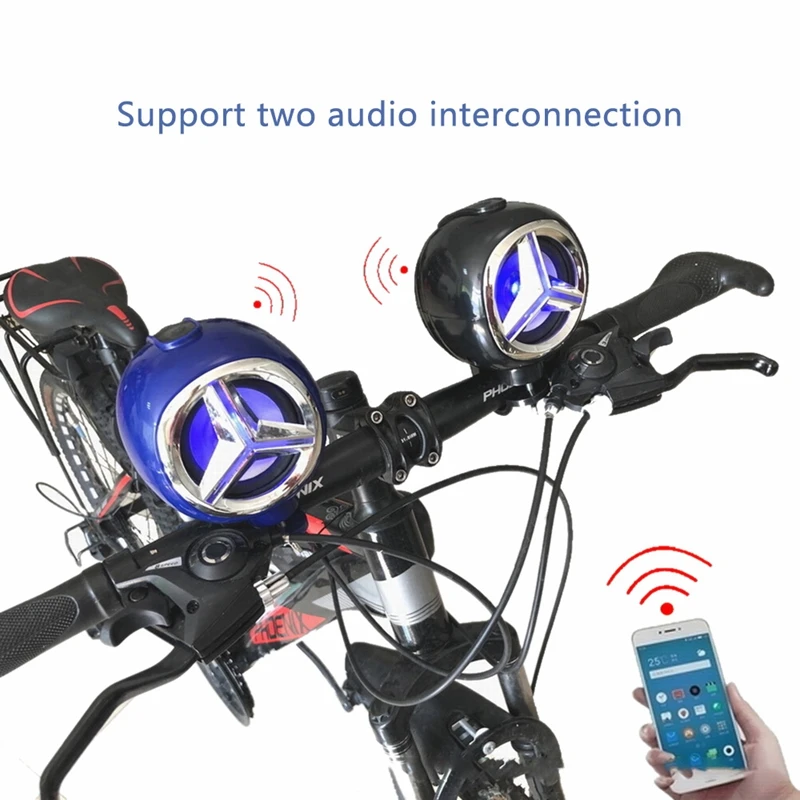 TWS Wireless Waterproof Hifi Radio FM USB Speakers Audio Mini Sound System Loudspeaker For Motorcycle Riding Bicycle