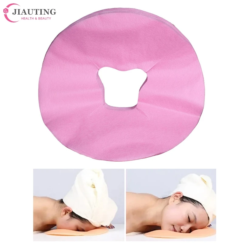 100Pcs Disposable Massage Table Sheets Headrest Pads Face Pillow Cover Cushion Cover Massage Face Cradle Table Head Rest Covers