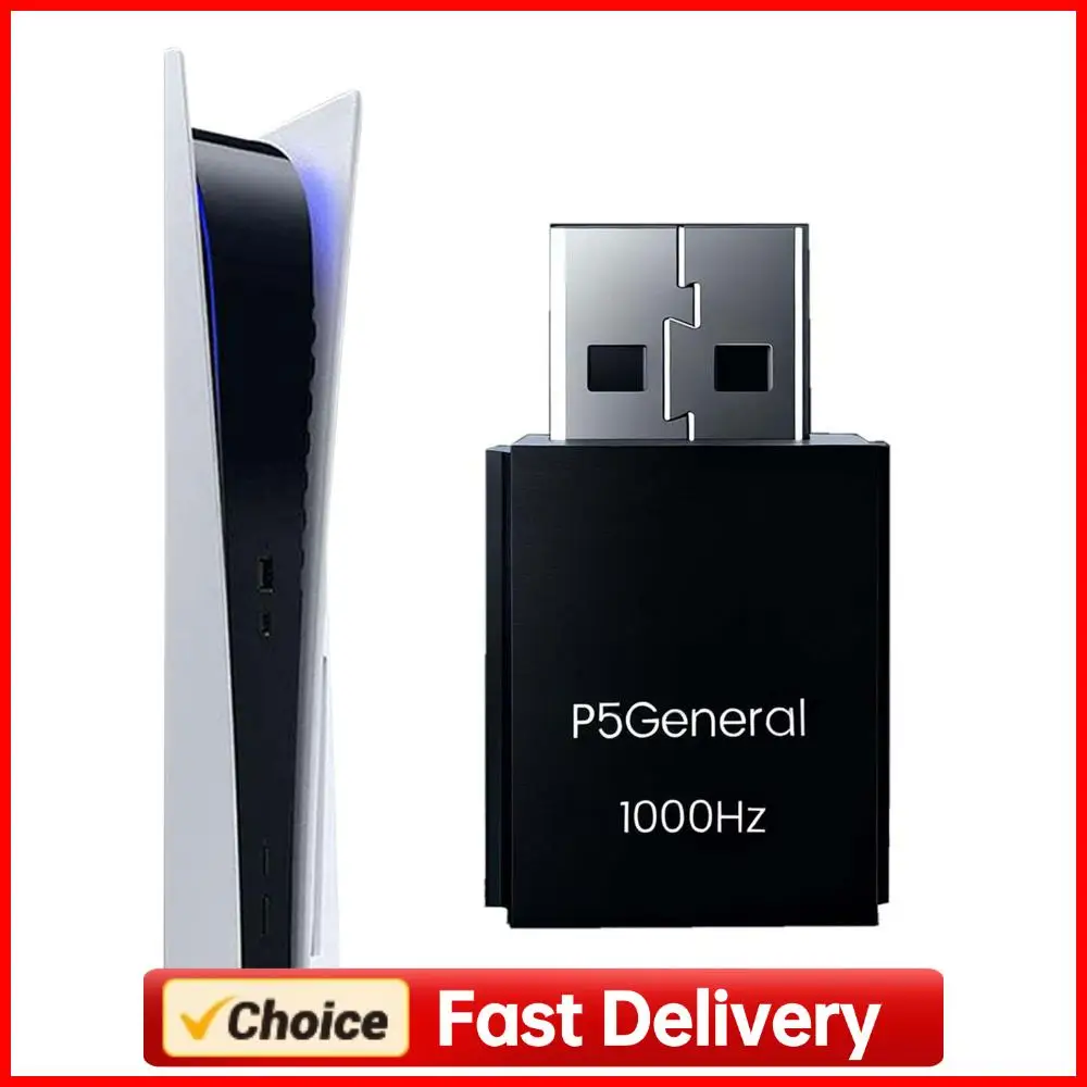 P5General Game Activator with True 1000Hz Bidirectional Gamepad Converter USB Receiver for Raspberry Pi Keyboard More