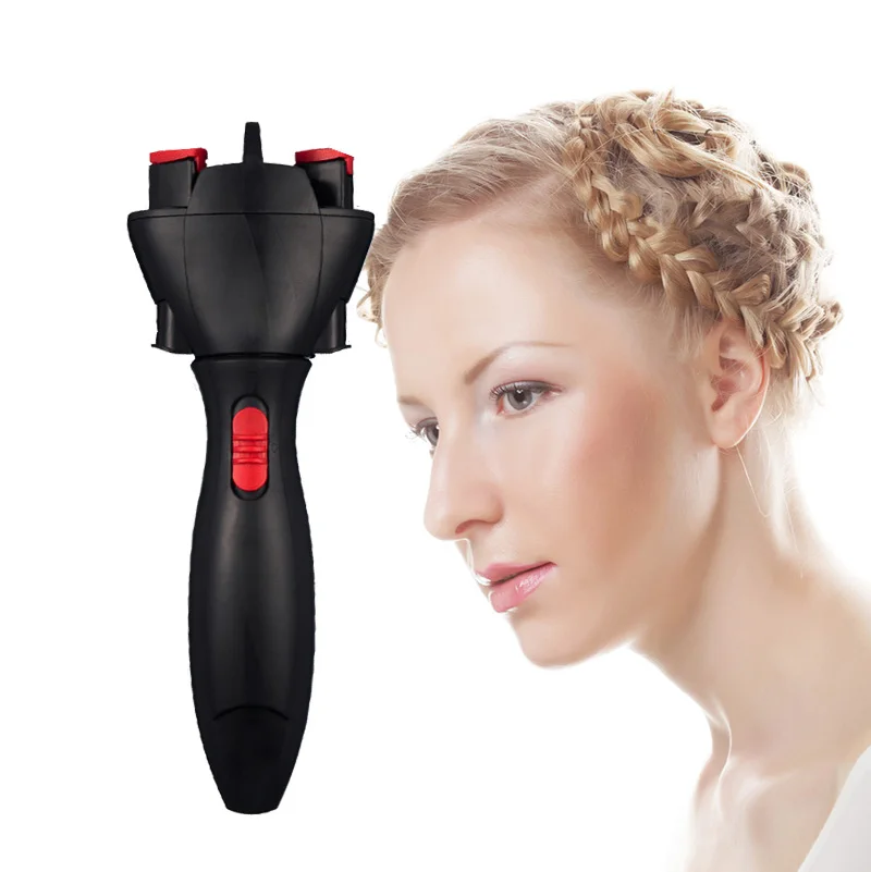 Automatic Portable Electric Hair Braider Dual Strands Twist Hairstyle DIY Clockwise Counterclockwise Rotating Hairdressing Tool