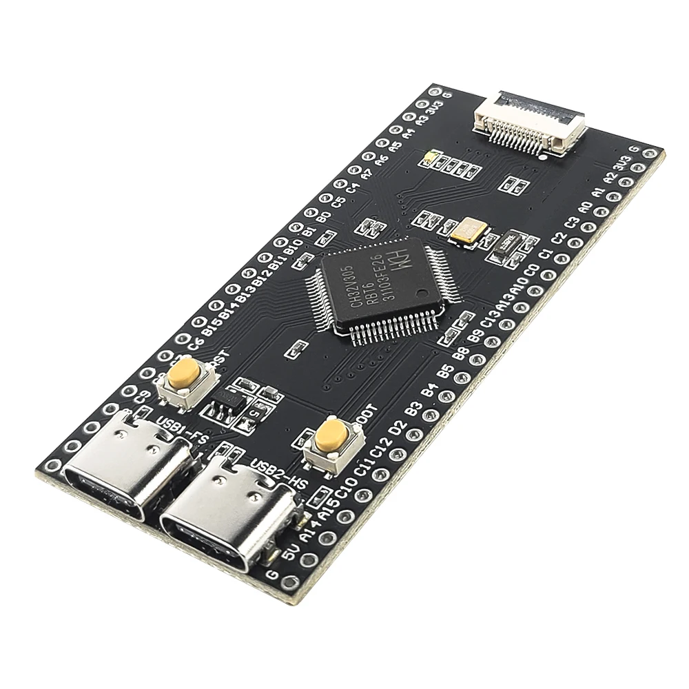 CH32V305 مجلس التنمية الحد الأدنى نظام RISC-V مفتوح المصدر 8 ميجا هرتز الأساسية مجلس FPC 12PIN CH32V305RBT6 المزدوج TYPE-C