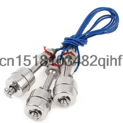 3 Pcs ZS7510 75mm Length Stainless Steel Water Level Float Sensor Switch