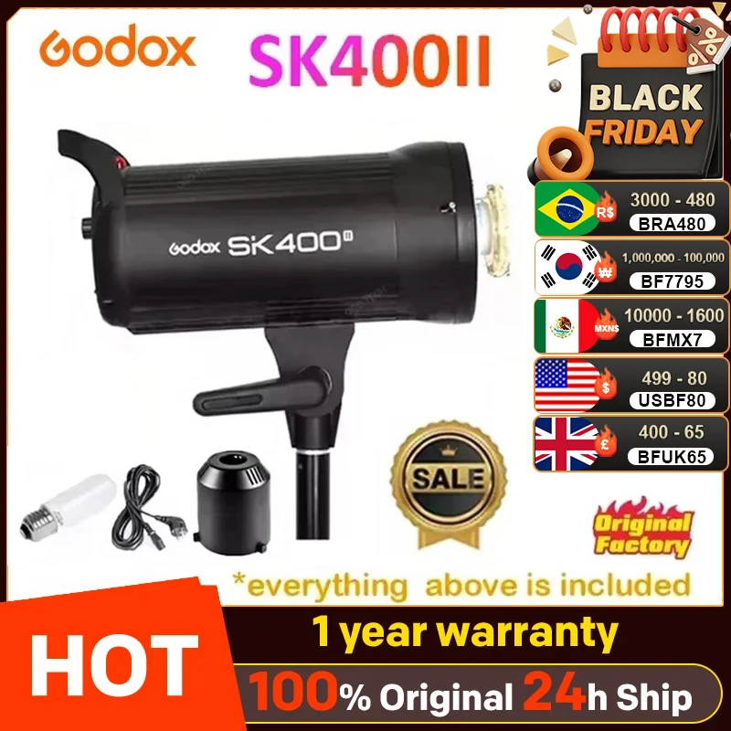 Godox SK400II SK400 II Professional Compact 400Ws Studio Flash Photography Studio pk Godox 150WII Flash Godox Light