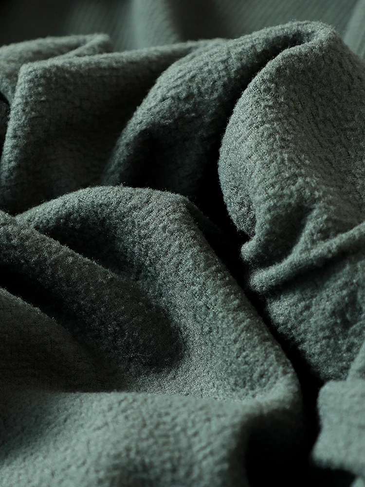 سويت شيرت بقلنسوة للرجال من Blazebaron، نسيج شبكي مخملي صغير، كاجوال للربيع والخريف، فضفاض، لون نقي، كاجوال للأعمال #5