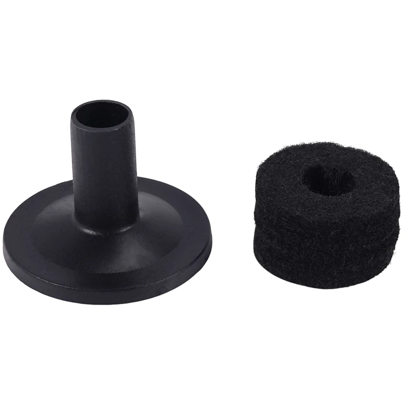 8PCS Cymbal Stand 25Mm Felt Washer + 2PCS Cymbal Sleeves Replacement For Shelf Drum Kit