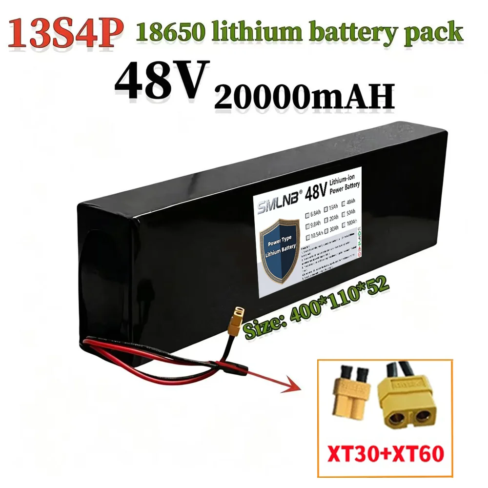 13S4P 48V 20000mAh 20Ah 18650 Lithium Battery Pack with BMS Suitable for Kugoo M4/M4 Pro/Max Speed To Replace Built-in Batteries image 3