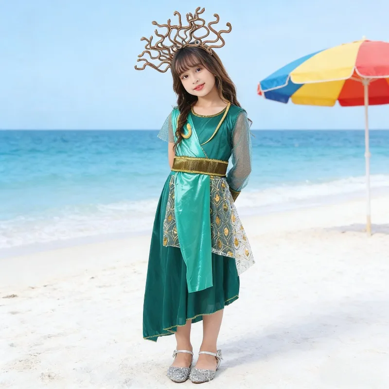 

Костюм для вечеринки на Хэллоуин для детей: греческая мифология, персонаж фильма Горгона, косплей