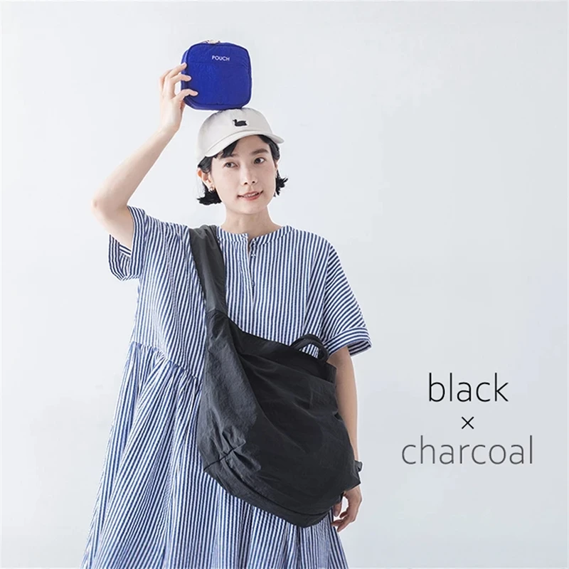 

Authentic Large Waterproof Nylon Crossbody Bag Vintage Trendy Magazine Appendix Single oulder Satchel ex Casual Sle