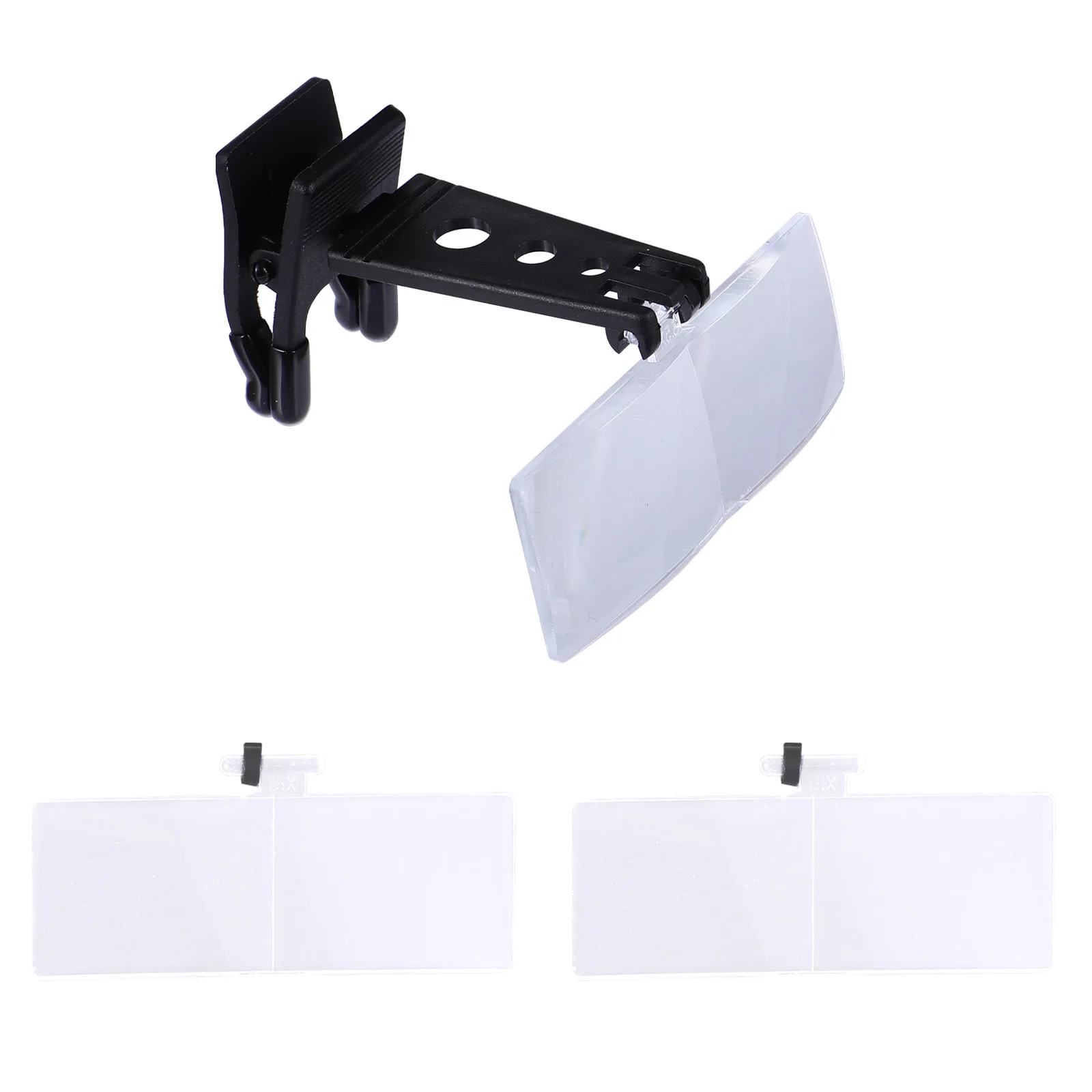 

1Set Clip-on Magnifier Practical Reading Amplifier Portable Magnifying Glass Lightweight for Books Maps Photos