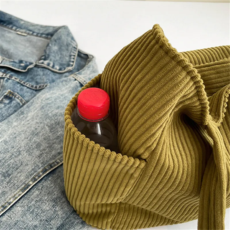 حقيبة يد سروال قصير جديدة عصرية ذات سعة كبيرة حقيبة يد نسائية حقيبة كتف متعددة الاستخدامات حقيبة فئة الطالب الرجعية مع جيب بسحاب #4