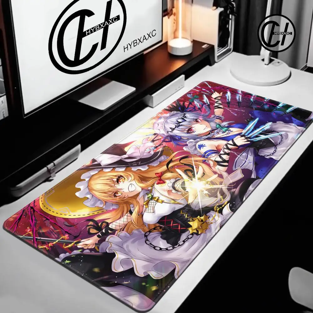 

Touhou Project Mouse Pad Game Laptop Playmat Extra Large Anime Girl Izayoi Sakuya Kirisame Marisa Mousepad PC Gaming Accessories