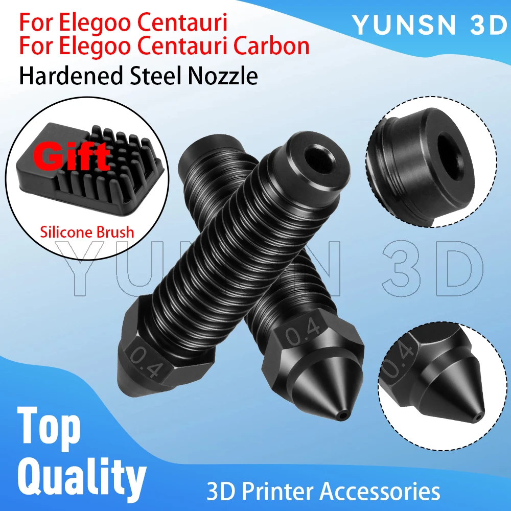 

Насадка из закаленной стали для Elegoo Centauri 0,4 мм, высококачественные насадки Hotend для Centauri Carbon, запасные части для 3D-принтера