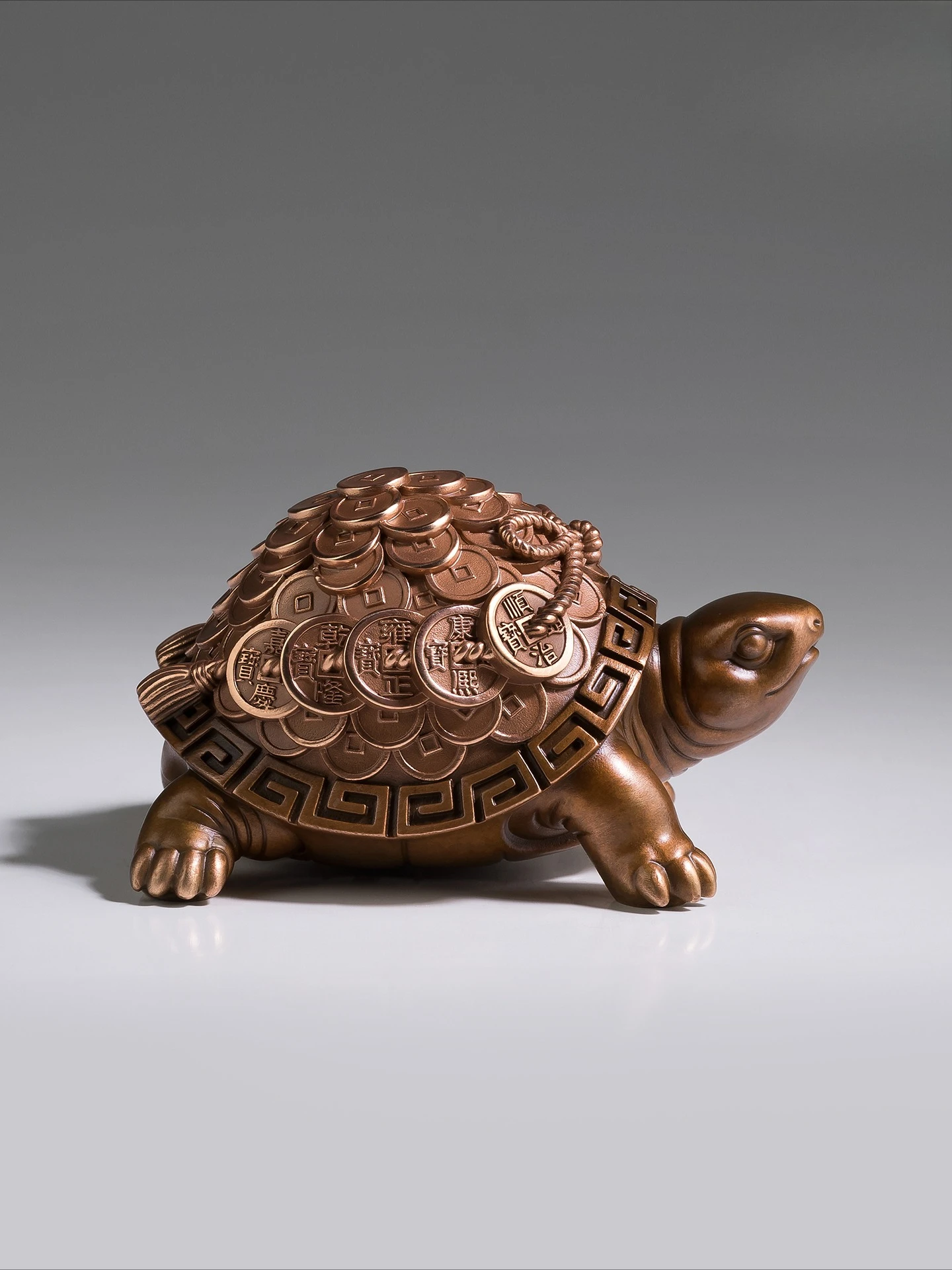 زخرفة نحاسية لسطح المكتب لغرفة المعيشة "المال السلحفاة"، زخرفة هدية للحرف اليدوية لتزيين المنزل #2