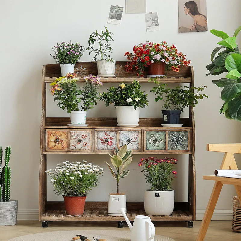 

Flower rack Balcony Flower rack Living room Floor type mobile
