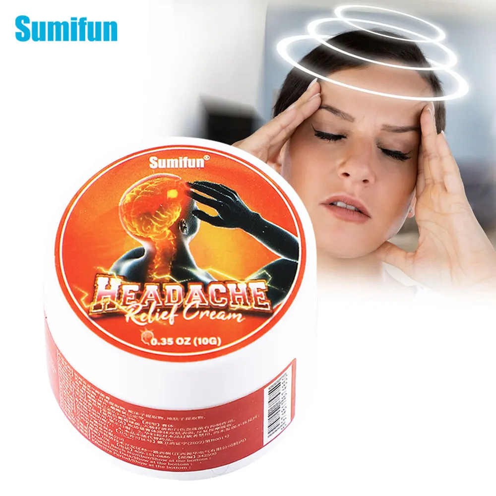 

Sumifun Headache Cream Treat Migraine Pain Relief Ointment Dizziness Cerebri Tinnitus Brain Nerve Relaxation Plaster