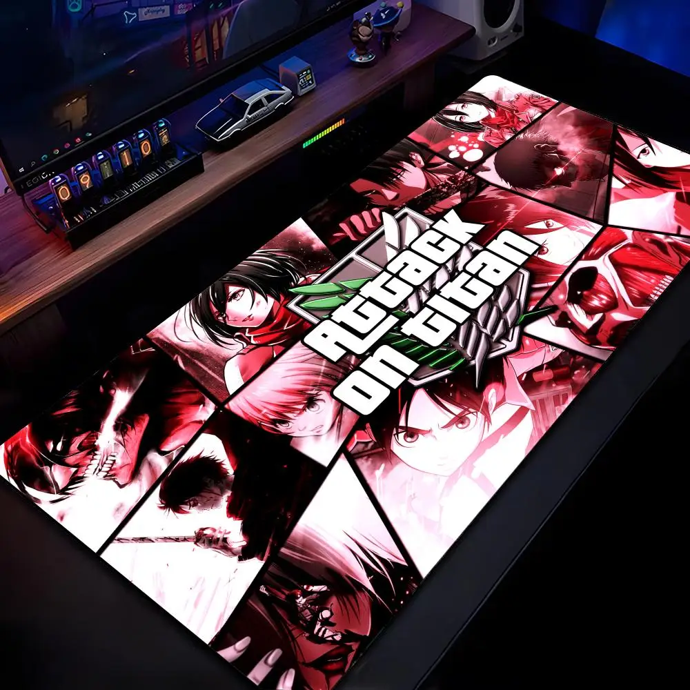 Gaming Accessories A-attack On Titan Mouse Pad Mousepad HD Printing Computer Gamers Locking Edge Non-slip Mouse Pad XXL90x40cm K