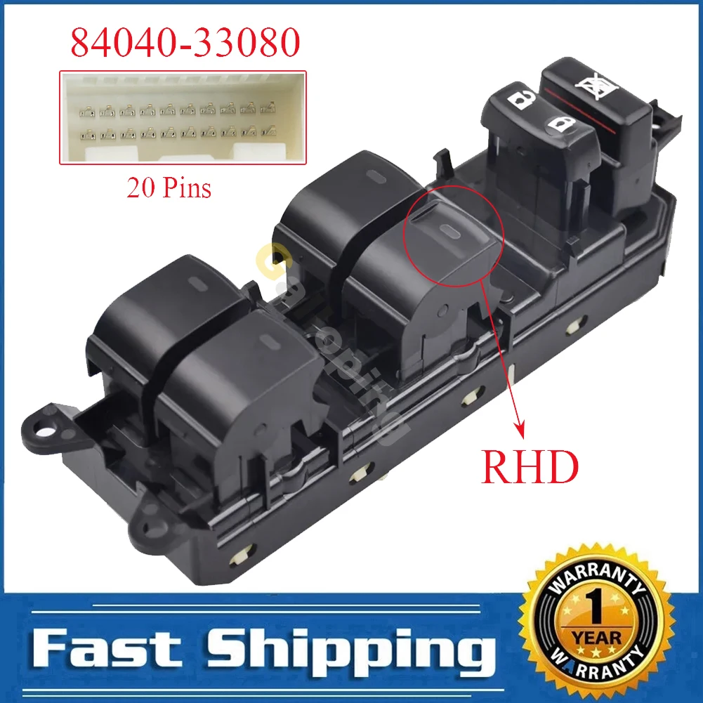 Right Hand Drive Power Window Switch Control Regulator Button For Toyota Land Cruiser Camry Prius Lexus 84040-33080 Car Parts