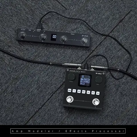 एम-वेव एनब्लैकबॉक्स मल्टी-इफेक्ट्स पेडल ब्लैकबॉक्स- गिटार/बास एम्प सिम्युलेटर w/80 संपादन योग्य प्रीसेट, 6 FX और बिल्ट-इन बैटरी 10 best sales क्यूवेव बास - №3