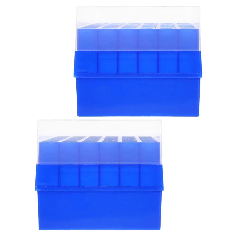 

2 Pcs Freezer Box Test Tubes Storage Plastic Containers Holder for Chemistry Medication