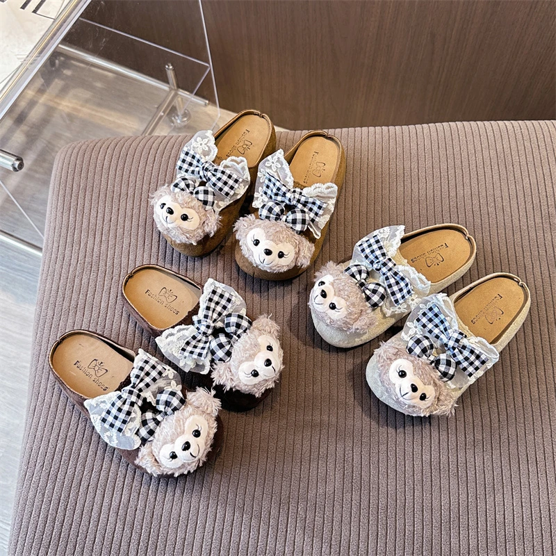 

Модные детские тапочки для девочек 2026 года, весенняя новинка, с толстой подошвой, нескользящие, персонализированные хлопковые тапочки для девочек, простые домашние тапочки для детей