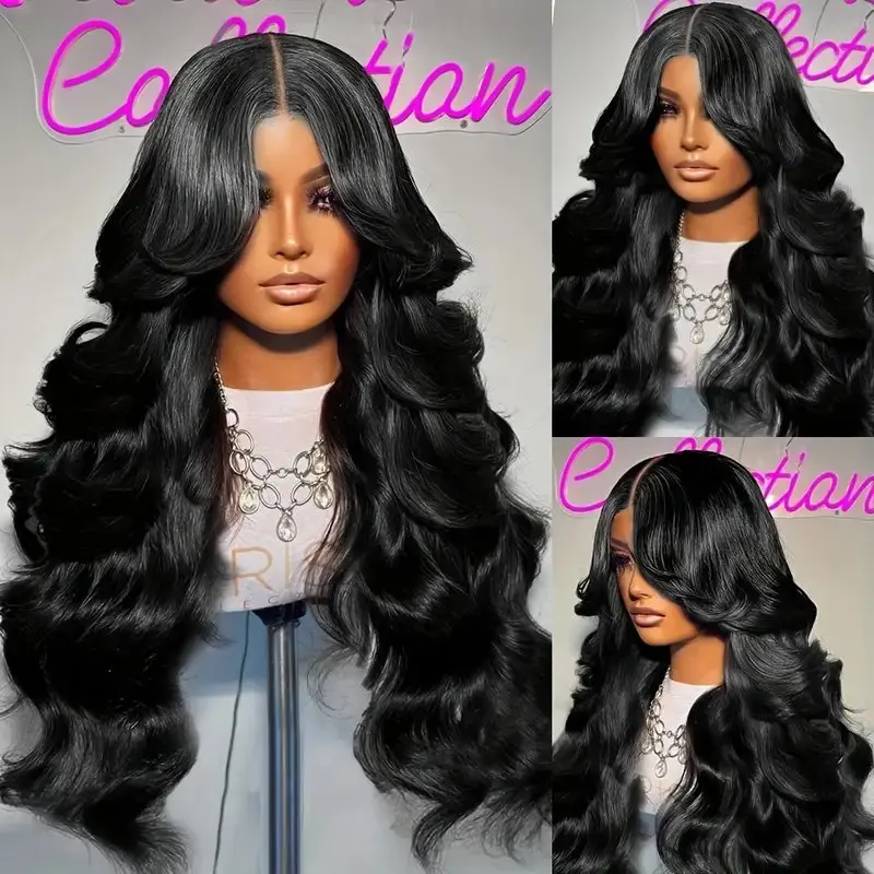 Rosabeauty HD Body Wave Nature Color 13X6 Transparent Lace Frontal Wig 13X4 Front Human Hair Glueless Wig 250 Density