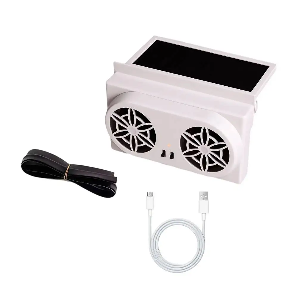 

Автомобильный оконный вентилятор с двойным источником питания от солнечной энергии и USB для устойчивого воздушного потока, эффективно уменьшает тепло и внутренний автомобиль