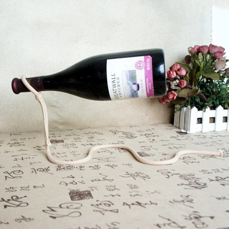 Suspended chain wine rack, special price chain kitchen utensils, rope wine rack, metal magic storage rack, red wine rack