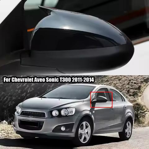 Bull horn shaped rearview mirror protective cover made of ABS material For Chevrolet Aveo Sonic T300 2011 2012 2013 2014