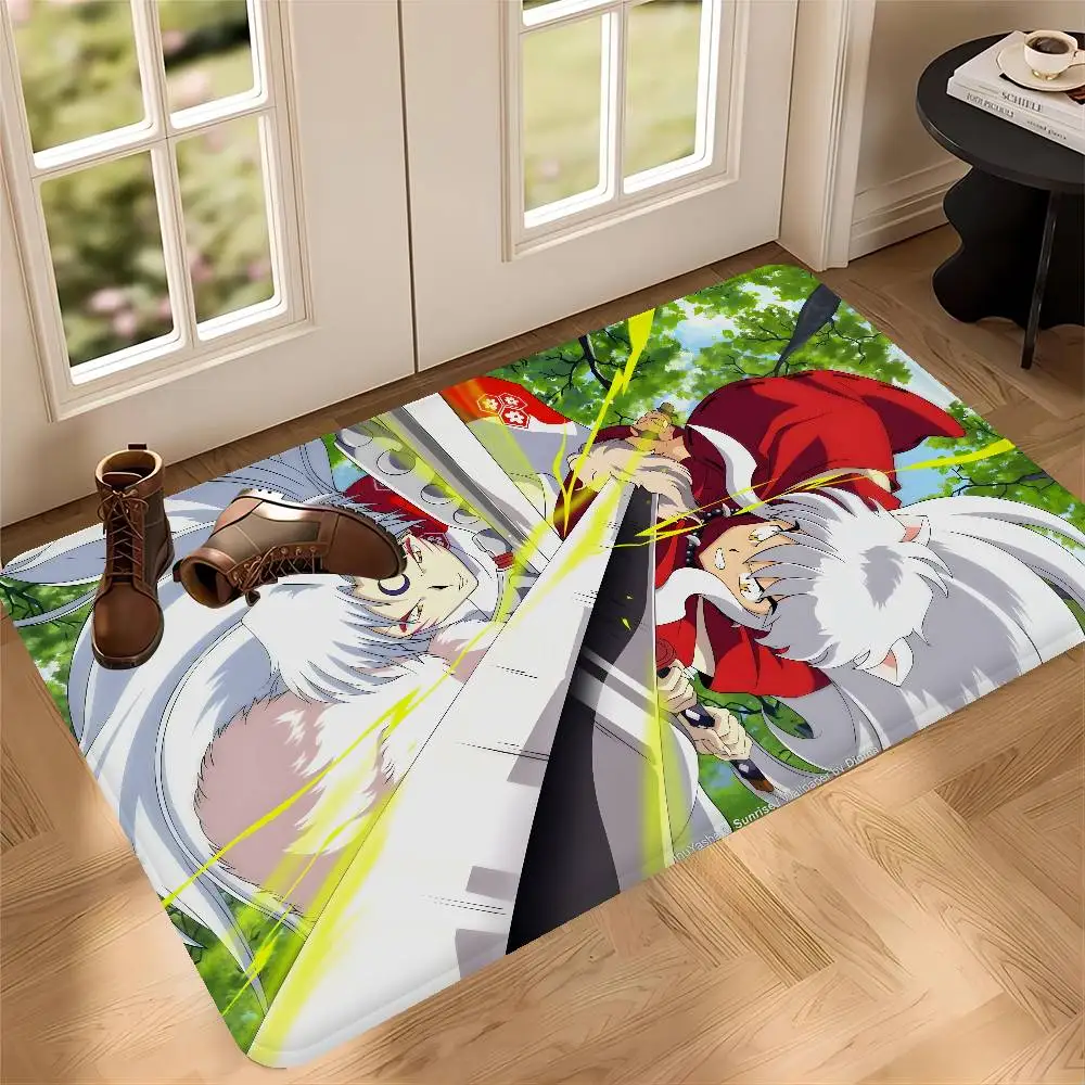 Japanese Anime InuyashaS Bath Mat Kids Room Bedroom Decoration Balcony Anti-Slip Doormat Living Room Alfombra