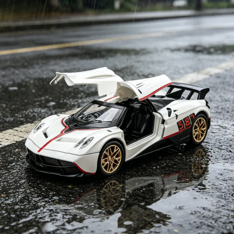

Alloy Diecast 1:36 pagani Sports Car Model with Gull Wing DoorsPull Back Function, Metal Mini Toy Car for Boys Adult Collection
