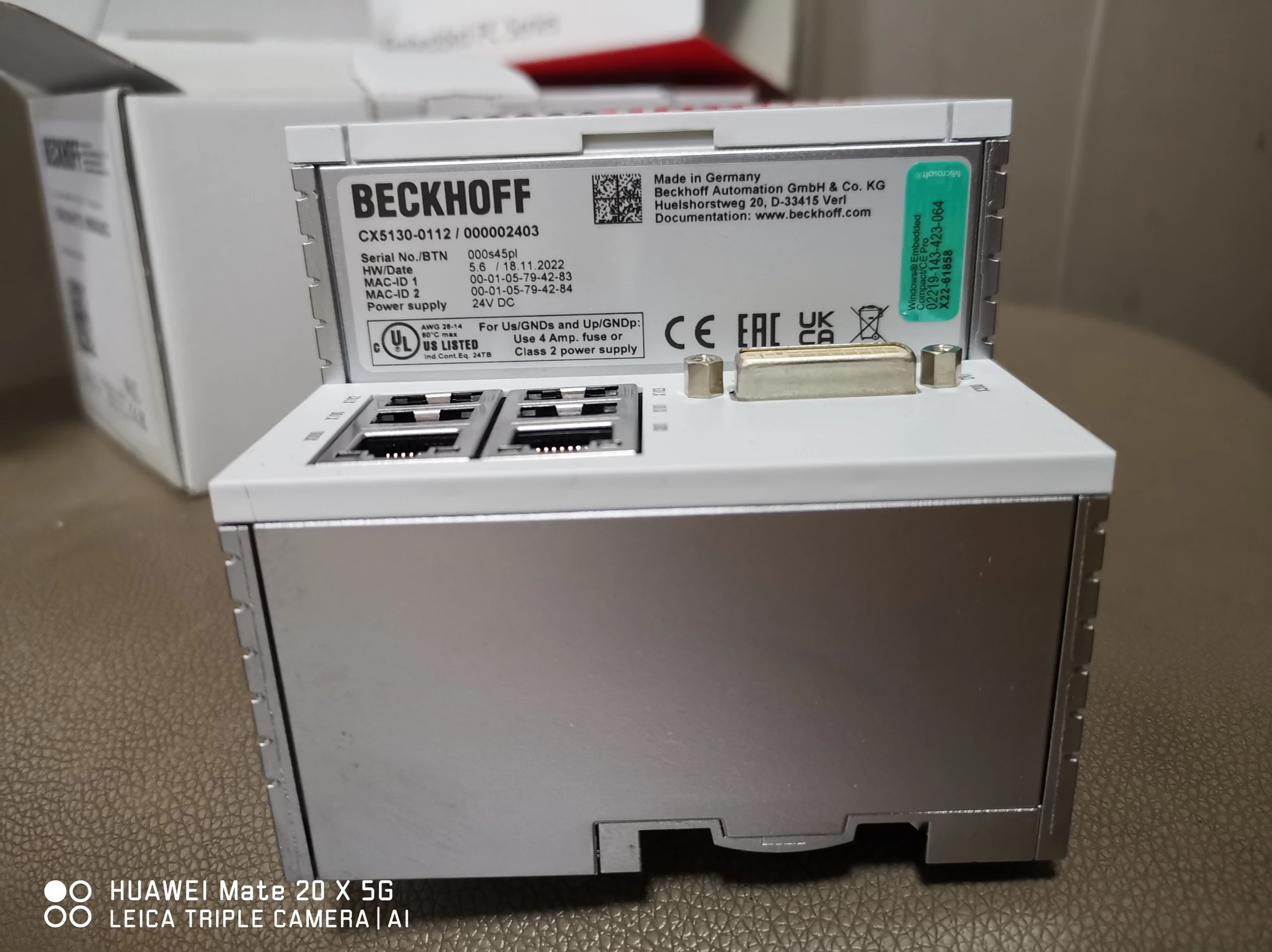 New German Beckhoff Module Controller CX5130-0112 For Sale
